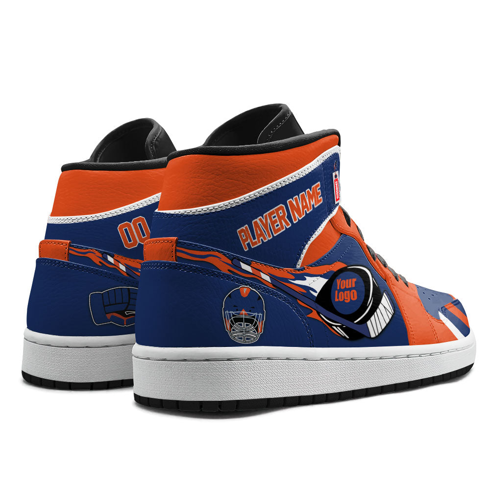 Edmonton Hockey J1s Sneakers Personalized Your Teamcuztomshoes.com