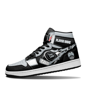 Los Angeles Hockey Leather Shoes Custom Your Team - Cuztomshoes.com