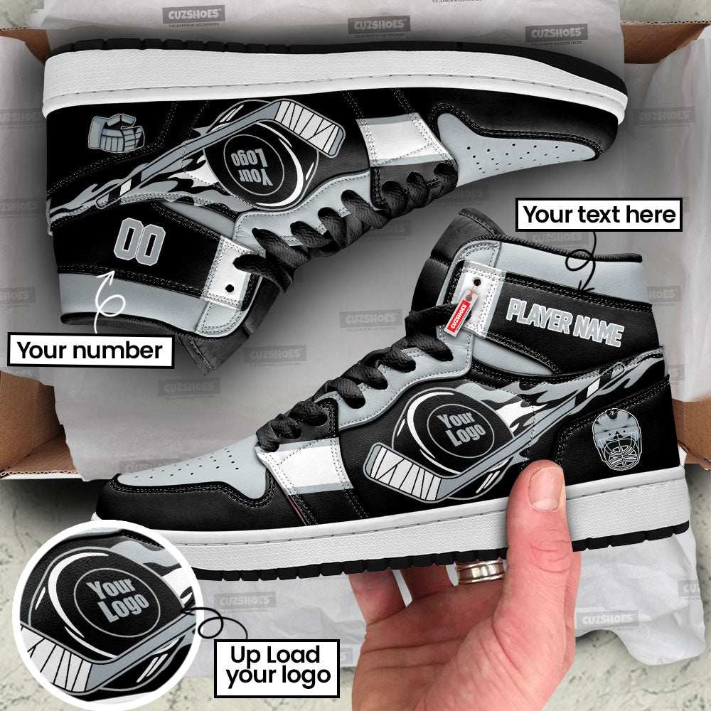 Los Angeles Hockey J1s Sneakers Personalized Your Team-Cuztomshoes