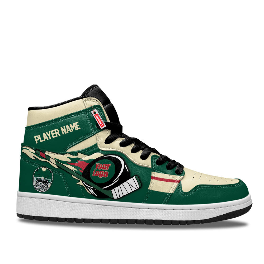 Minnesota Hockey J1s Sneakers Personalized Your Team-Cuztomshoes