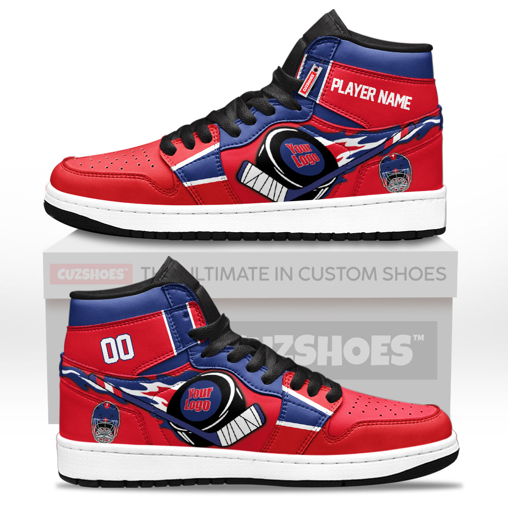 Montreal Hockey J1s Sneakers Personalized Your Teamcuztomshoes.com