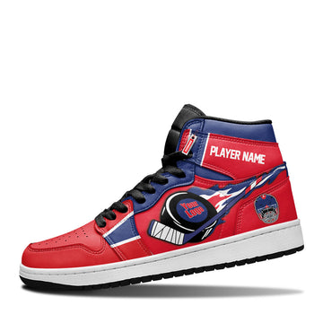 Montreal Hockey Leather Shoes Custom Your Team - Cuztomshoes.com