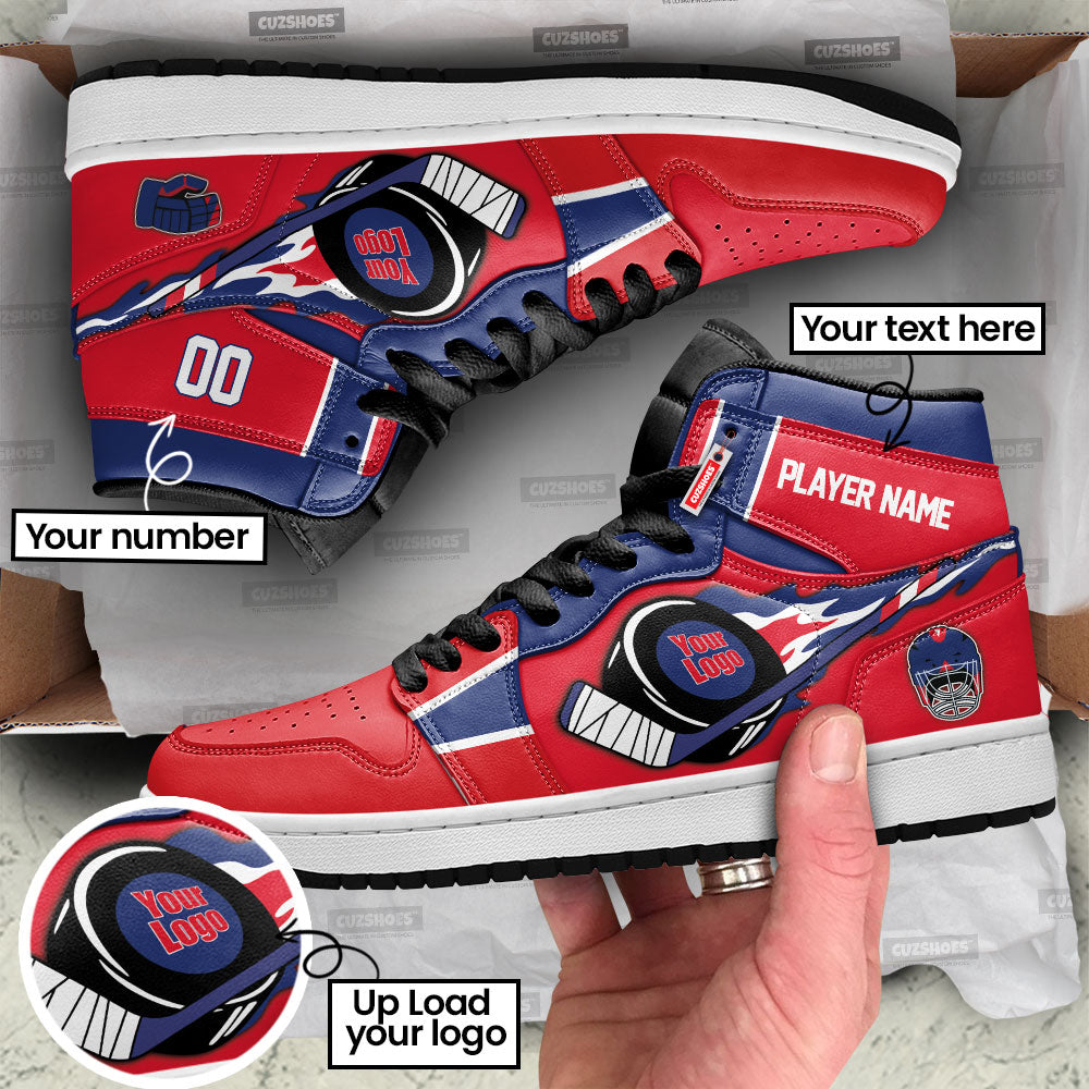 Montreal Hockey J1s Sneakers Personalized Your Team-Cuztomshoes