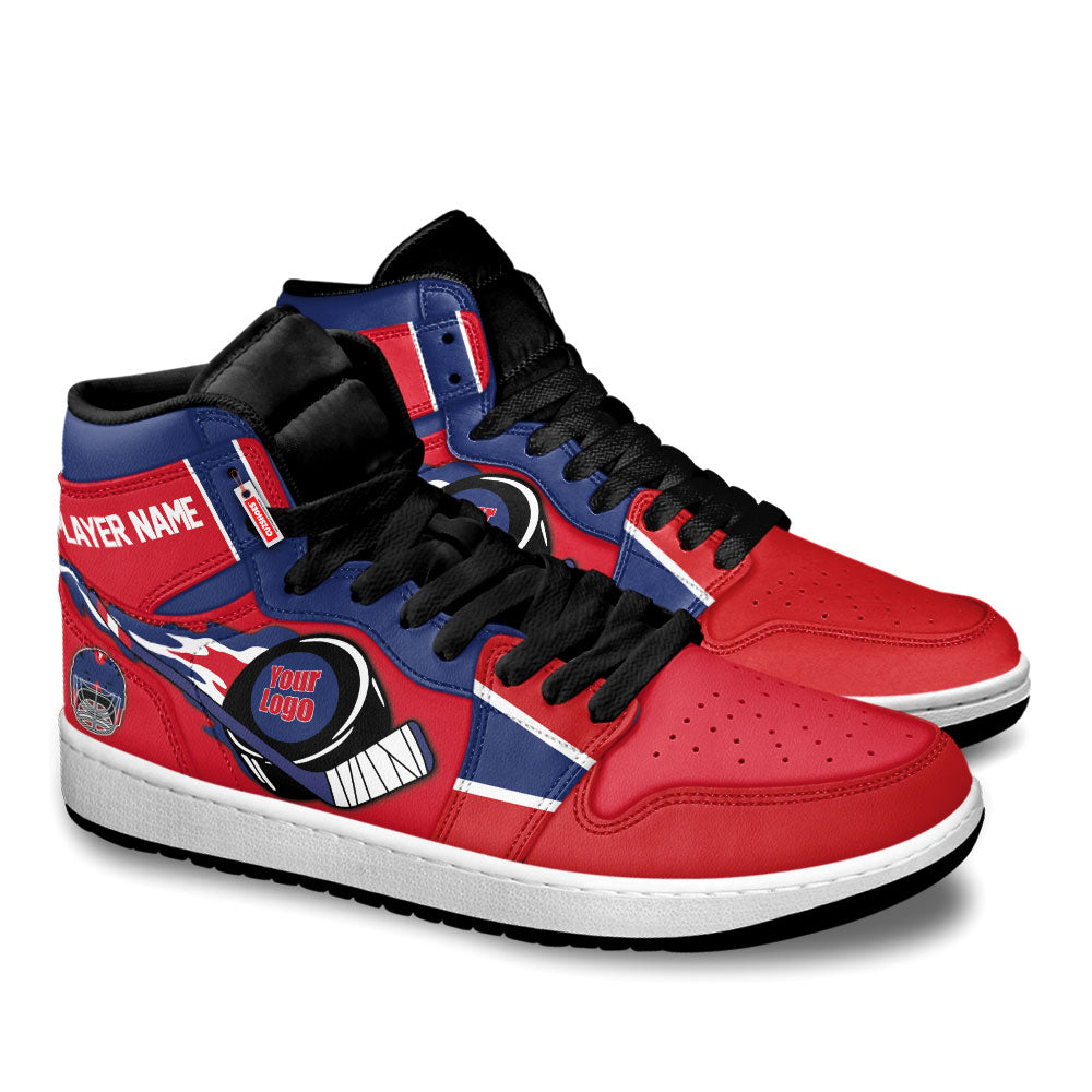 Montreal Hockey J1s Sneakers Personalized Your Teamcuztomshoes.com