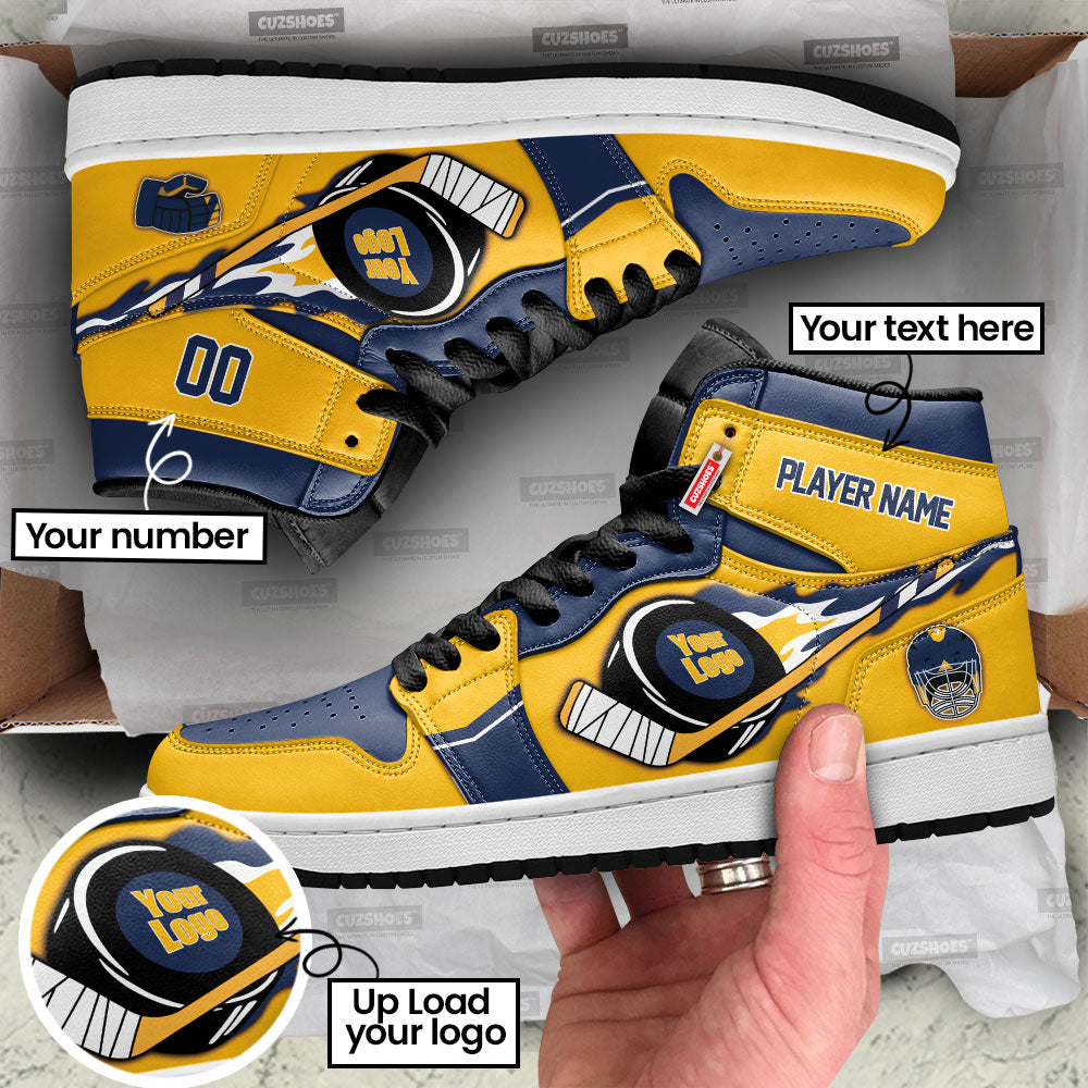 Nashville Hockey J1s Sneakers Personalized Your Team-Cuztomshoes