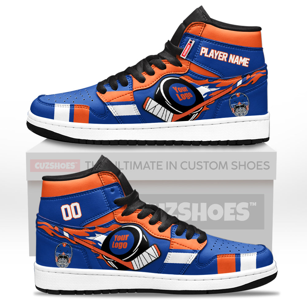 New York Hockey J1s Sneakers Personalized Your Teamcuztomshoes.com
