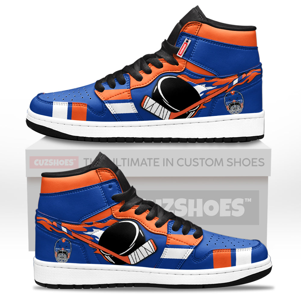New York Hockey J1s Sneakers Personalized Your Team-Cuztomshoes
