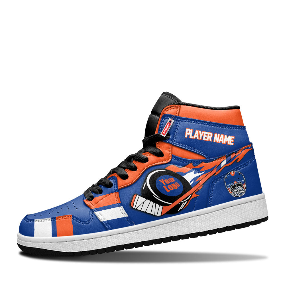 New York Hockey J1s Sneakers Personalized Your Teamcuztomshoes.com
