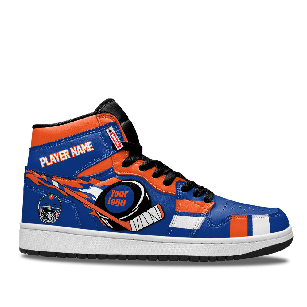 New York Hockey J1s Sneakers Personalized Your Team-Cuztomshoes
