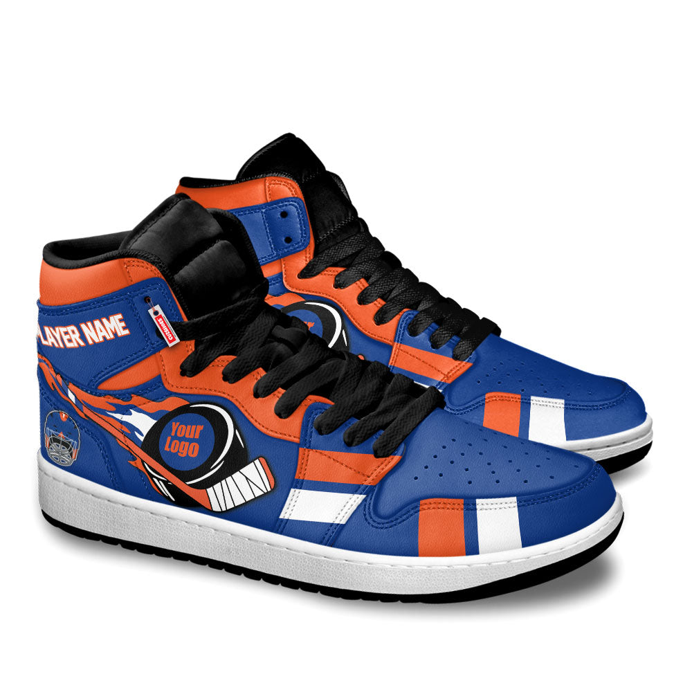 New York Hockey J1s Sneakers Personalized Your Teamcuztomshoes.com