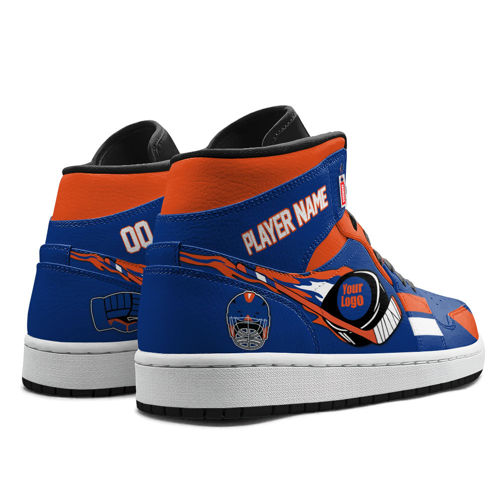New York Hockey J1s Sneakers Personalized Your Teamcuztomshoes.com