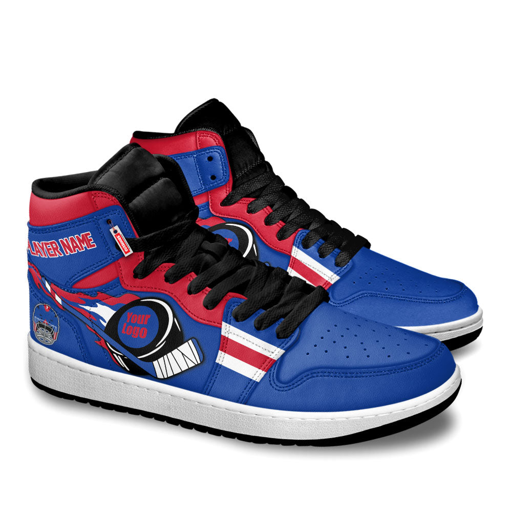 New York Hockey J1s Sneakers Personalized Your Teamcuztomshoes.com