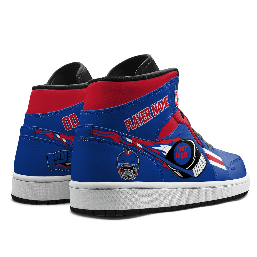 New York Hockey J1s Sneakers Personalized Your Teamcuztomshoes.com