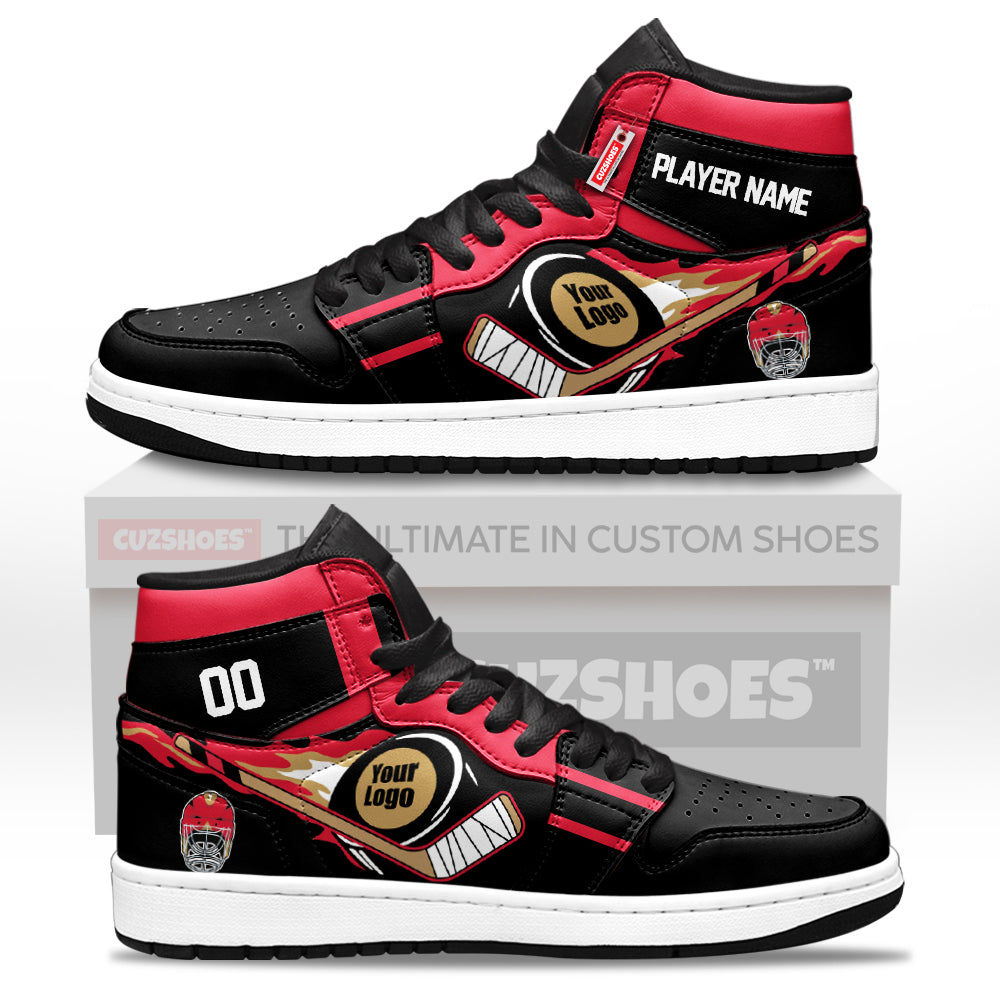 Ottawa Hockey J1s Sneakers Personalized Your Teamcuztomshoes.com