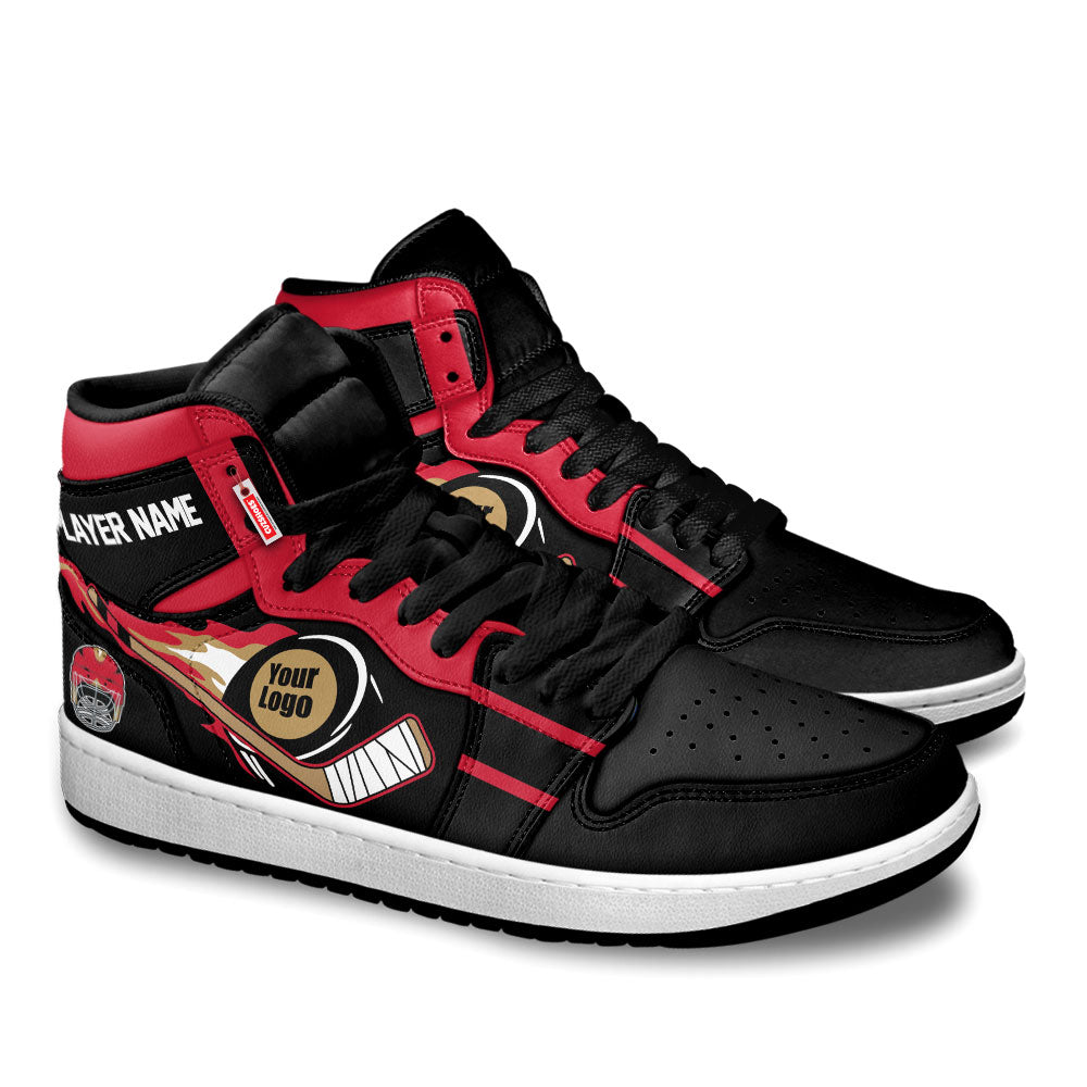 Ottawa Hockey J1s Sneakers Personalized Your Teamcuztomshoes.com