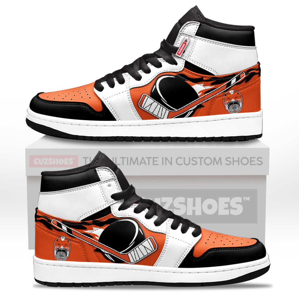 Philadelphia Hockey J1s Sneakers Personalized Your Team-Cuztomshoes