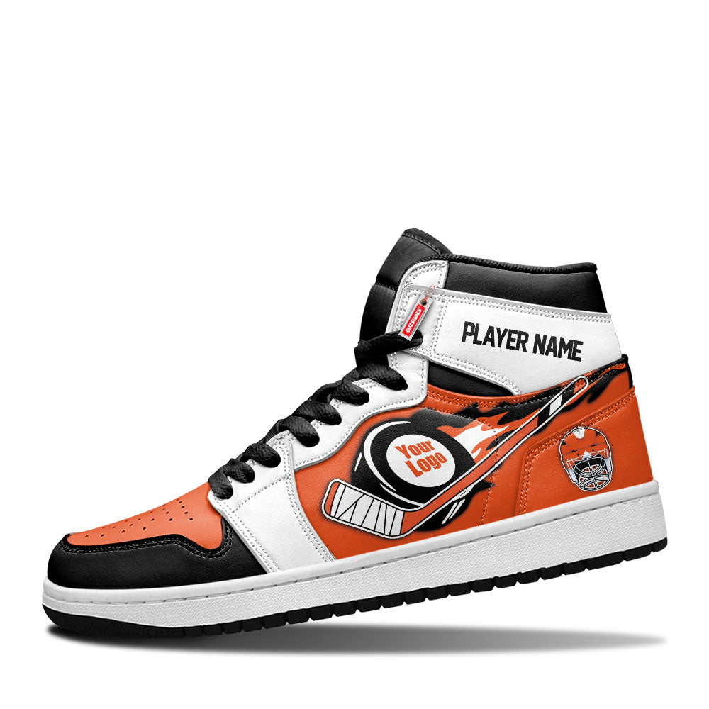 Philadelphia Hockey J1s Sneakers Personalized Your Teamcuztomshoes.com