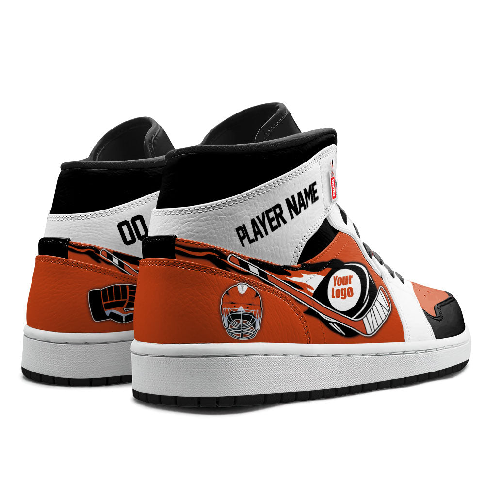 Philadelphia Hockey J1s Sneakers Personalized Your Teamcuztomshoes.com