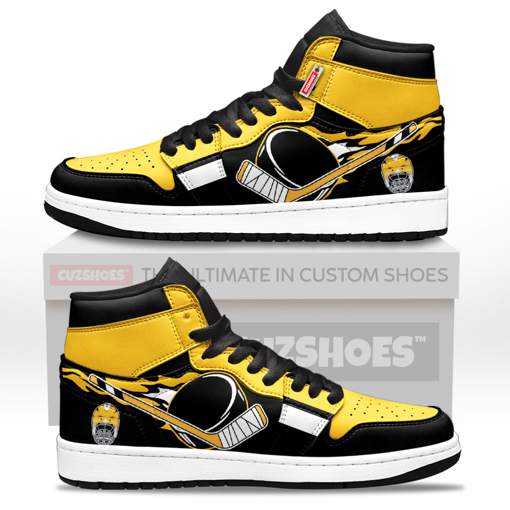 Pittsburgh Hockey J1s Sneakers Personalized Your Team-Cuztomshoes