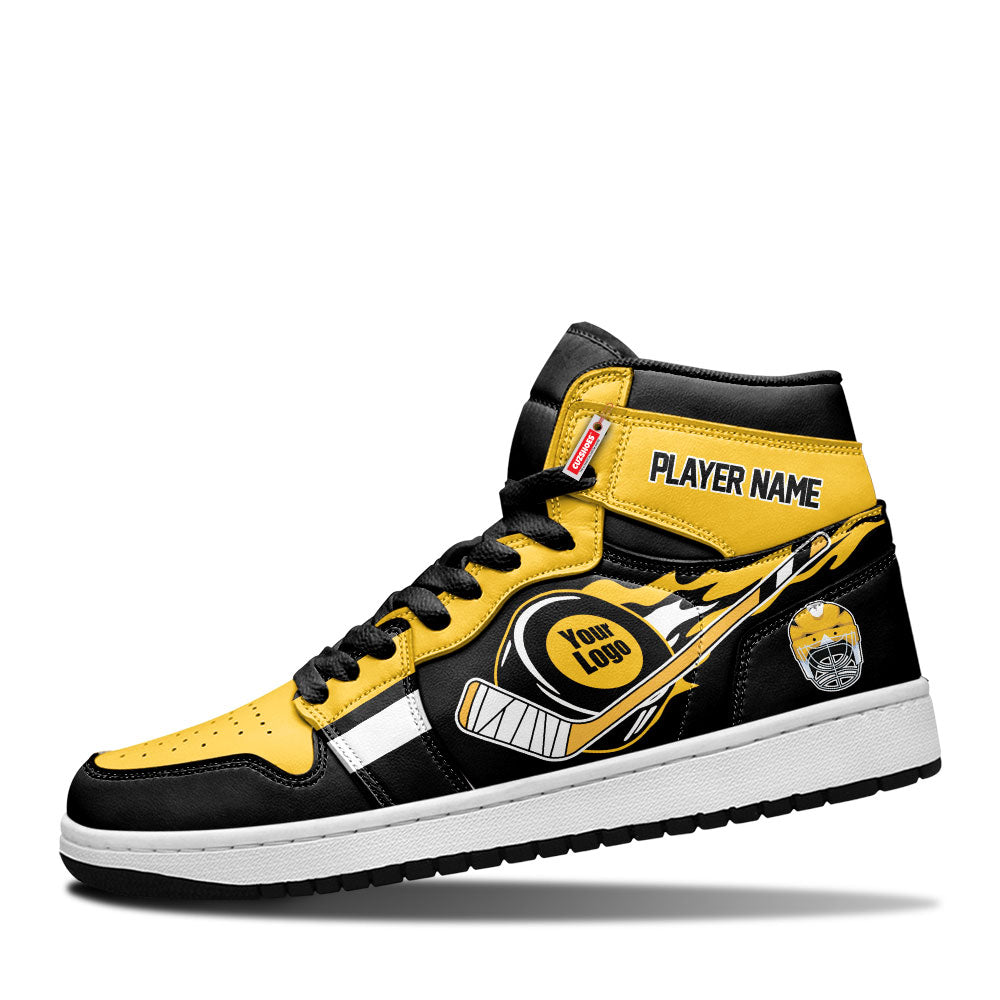 Pittsburgh Hockey J1s Sneakers Personalized Your Teamcuztomshoes.com