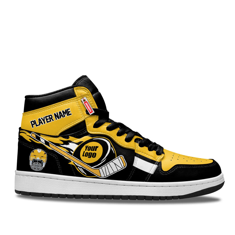 Pittsburgh Hockey J1s Sneakers Personalized Your Team-Cuztomshoes