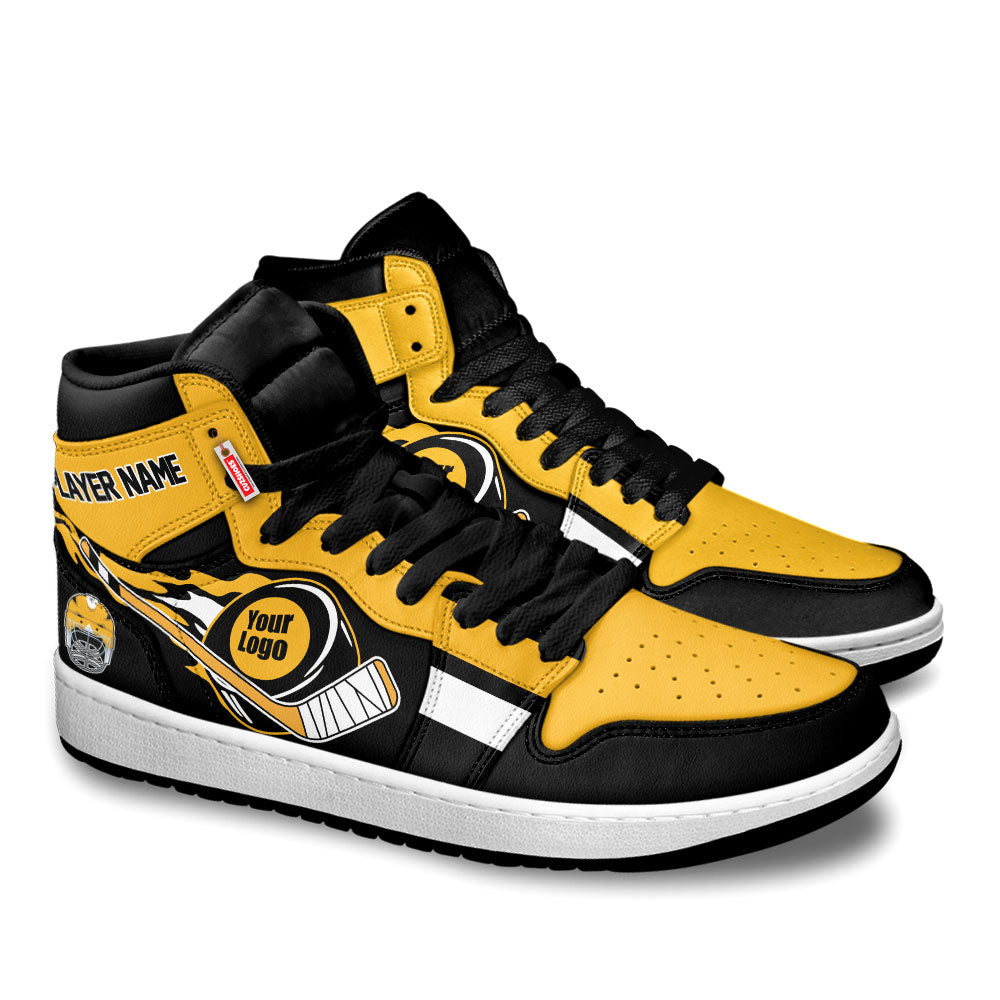 Pittsburgh Hockey J1s Sneakers Personalized Your Teamcuztomshoes.com