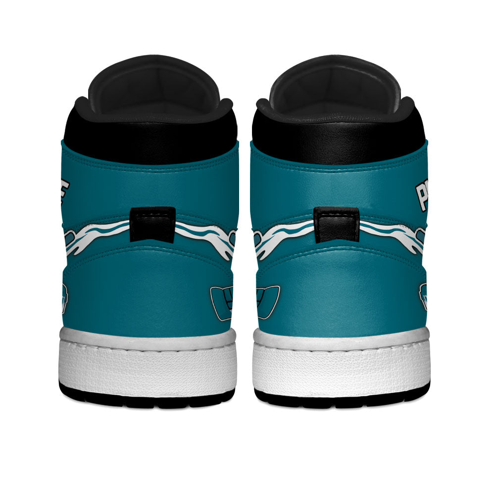 San Jose Hockey J1s Sneakers Personalized Your Teamcuztomshoes.com
