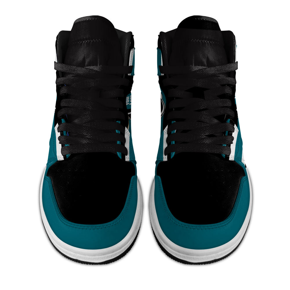 San Jose Hockey J1s Sneakers Personalized Your Team-Cuztomshoes