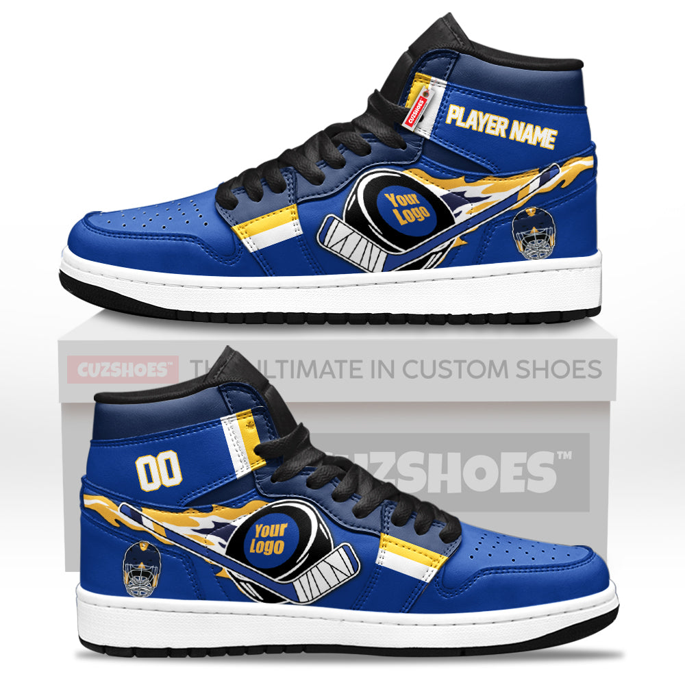 St. Louis Hockey J1s Sneakers Personalized Your Teamcuztomshoes.com