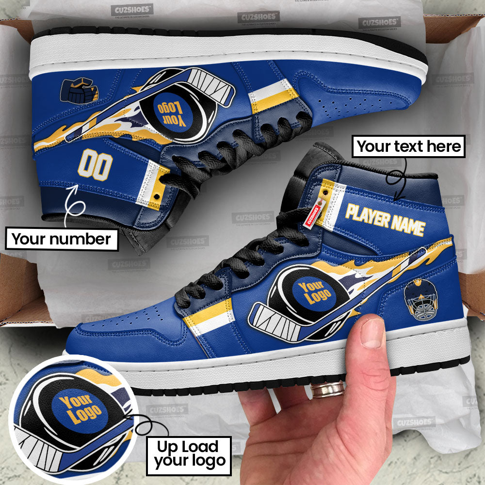 St. Louis Hockey J1s Sneakers Personalized Your Team-Cuztomshoes