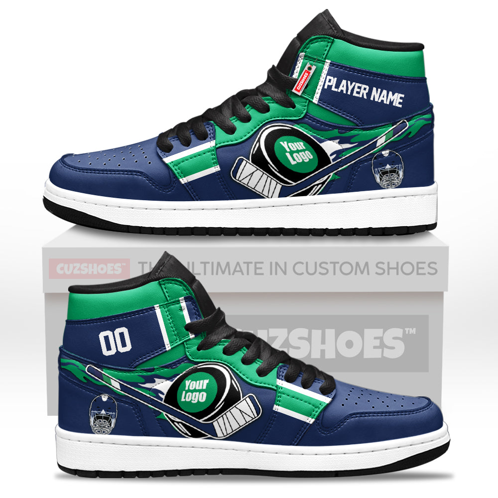 Vancouver Hockey J1s Sneakers Personalized Your Teamcuztomshoes.com