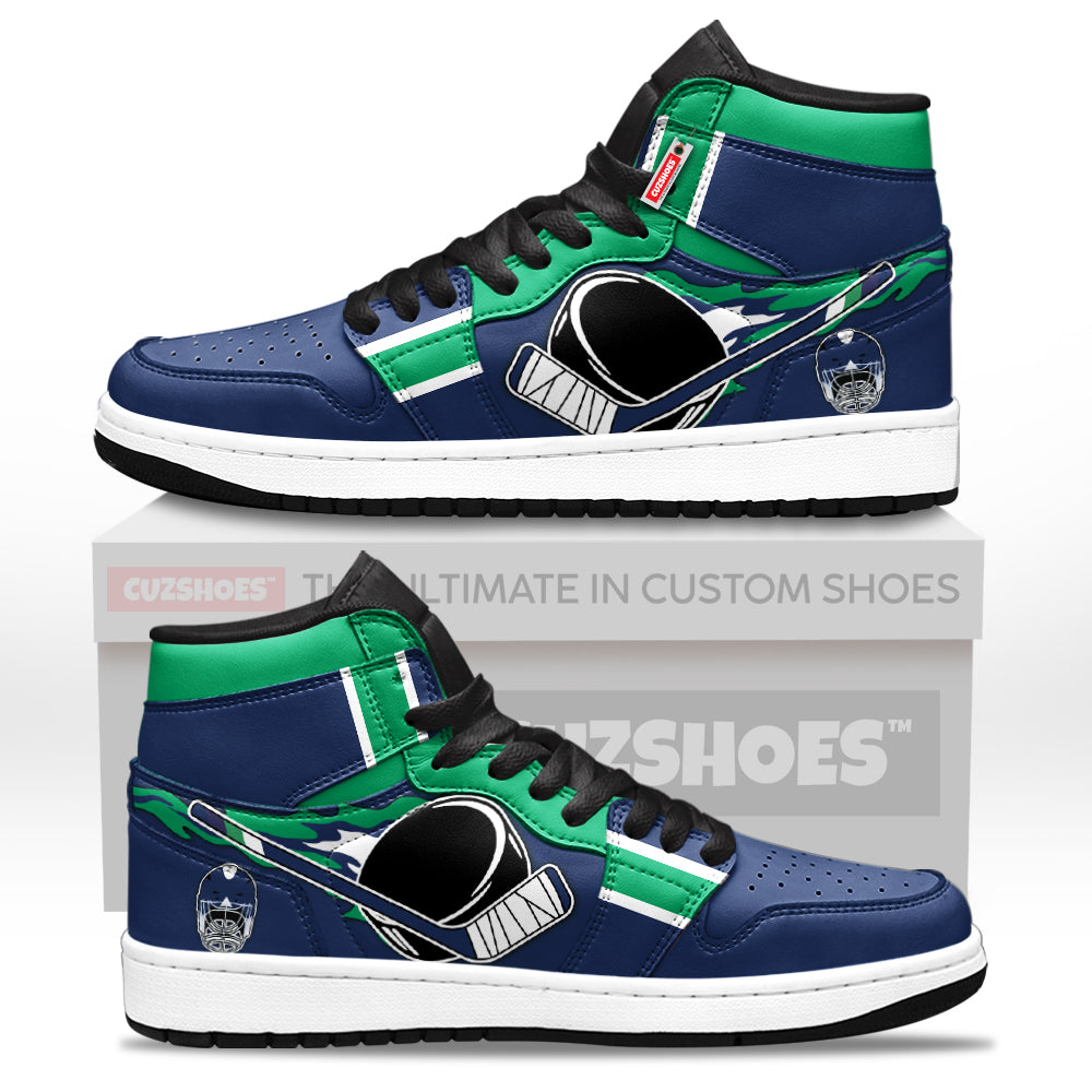 Vancouver Hockey J1s Sneakers Personalized Your Team-Cuztomshoes
