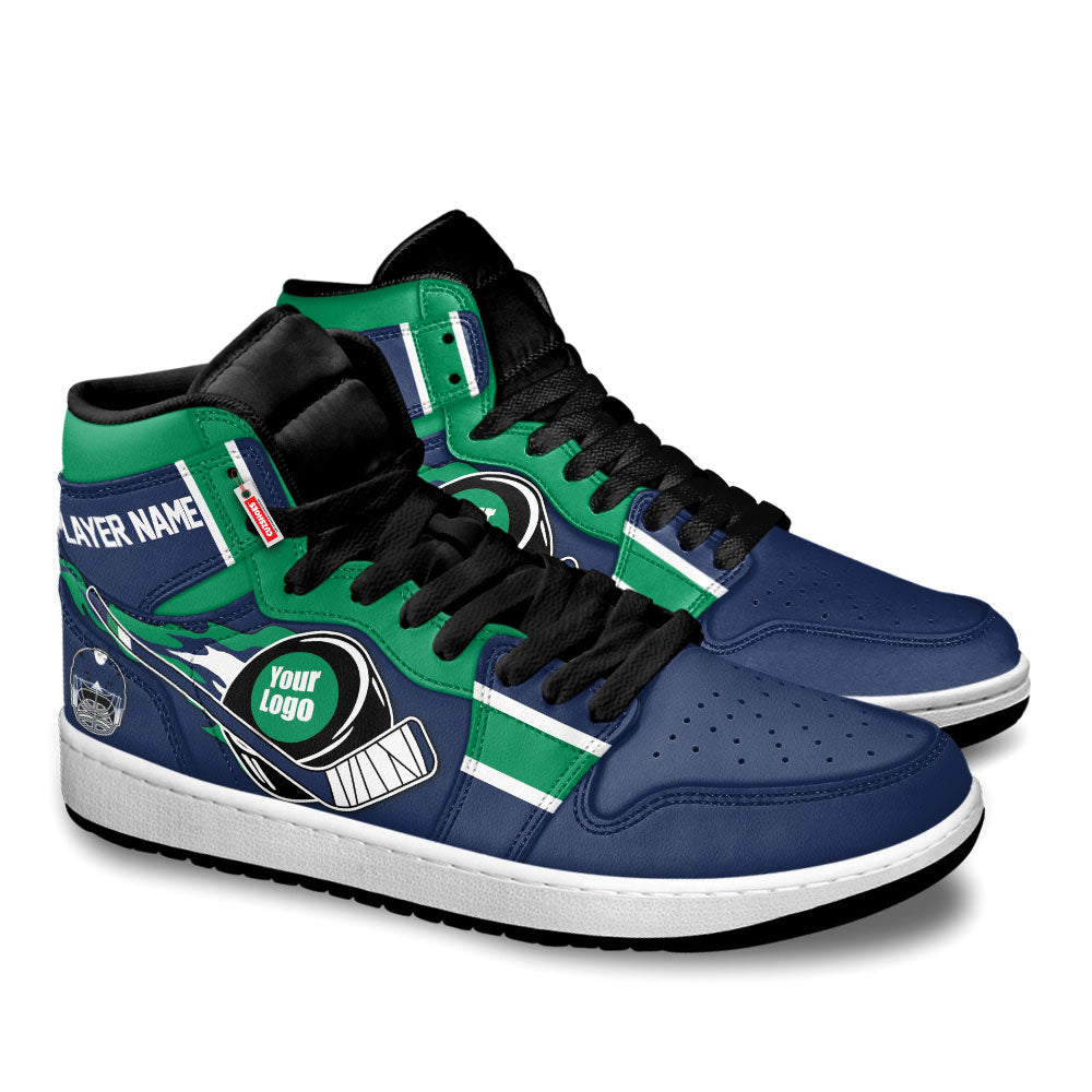 Vancouver Hockey J1s Sneakers Personalized Your Teamcuztomshoes.com