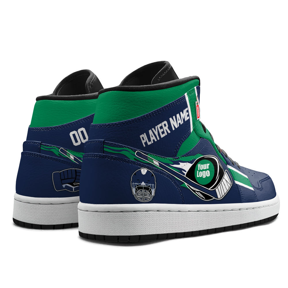 Vancouver Hockey J1s Sneakers Personalized Your Teamcuztomshoes.com