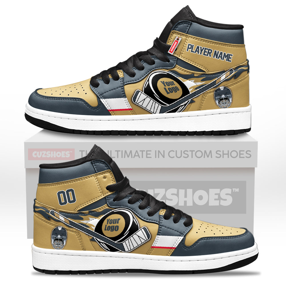 Vegas Hockey J1s Sneakers Personalized Your Teamcuztomshoes.com