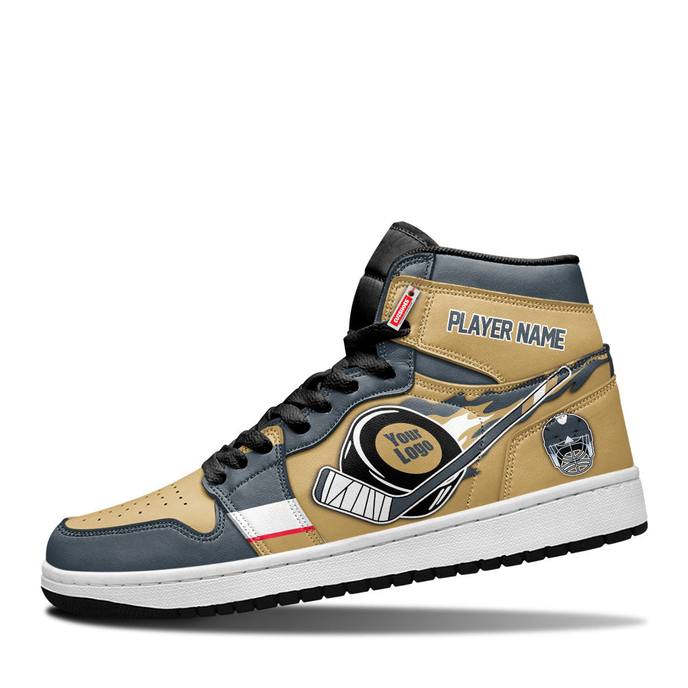 Vegas Hockey J1s Sneakers Personalized Your Teamcuztomshoes.com