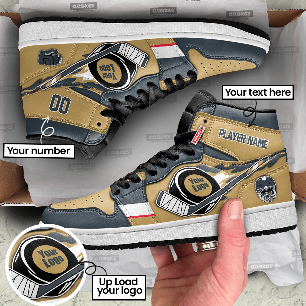 Vegas Hockey J1s Sneakers Personalized Your Team-Cuztomshoes