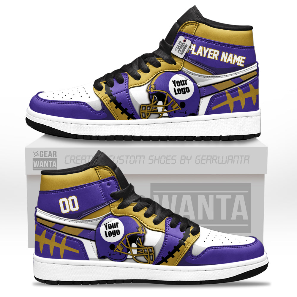 Baltimore Football Sneakers Personalized Your Teamcuztomshoes.com