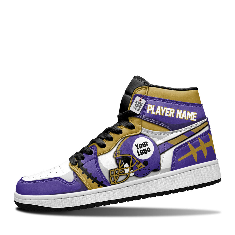 Baltimore Football Sneakers Personalized Your Teamcuztomshoes.com