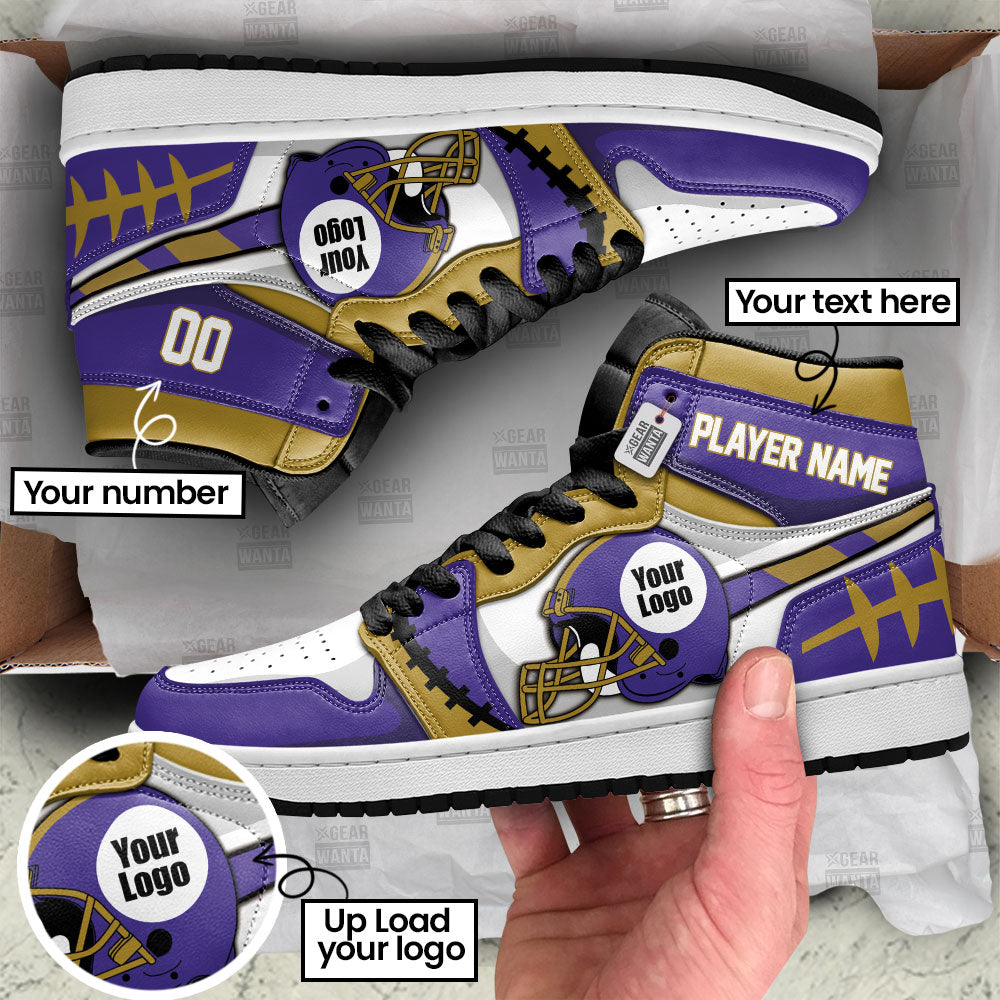 Baltimore Football Sneakers Personalized Your Team-Cuztomshoes