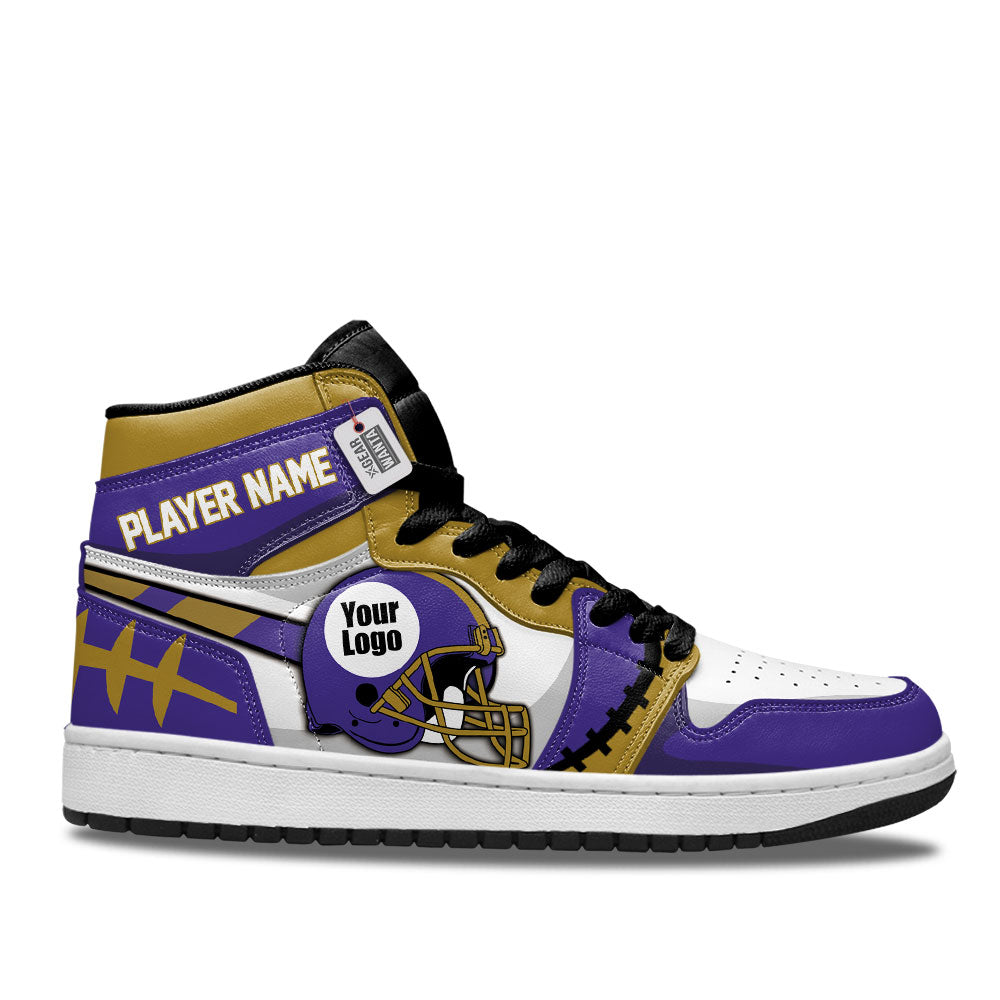 Baltimore Football Sneakers Personalized Your Team-Cuztomshoes
