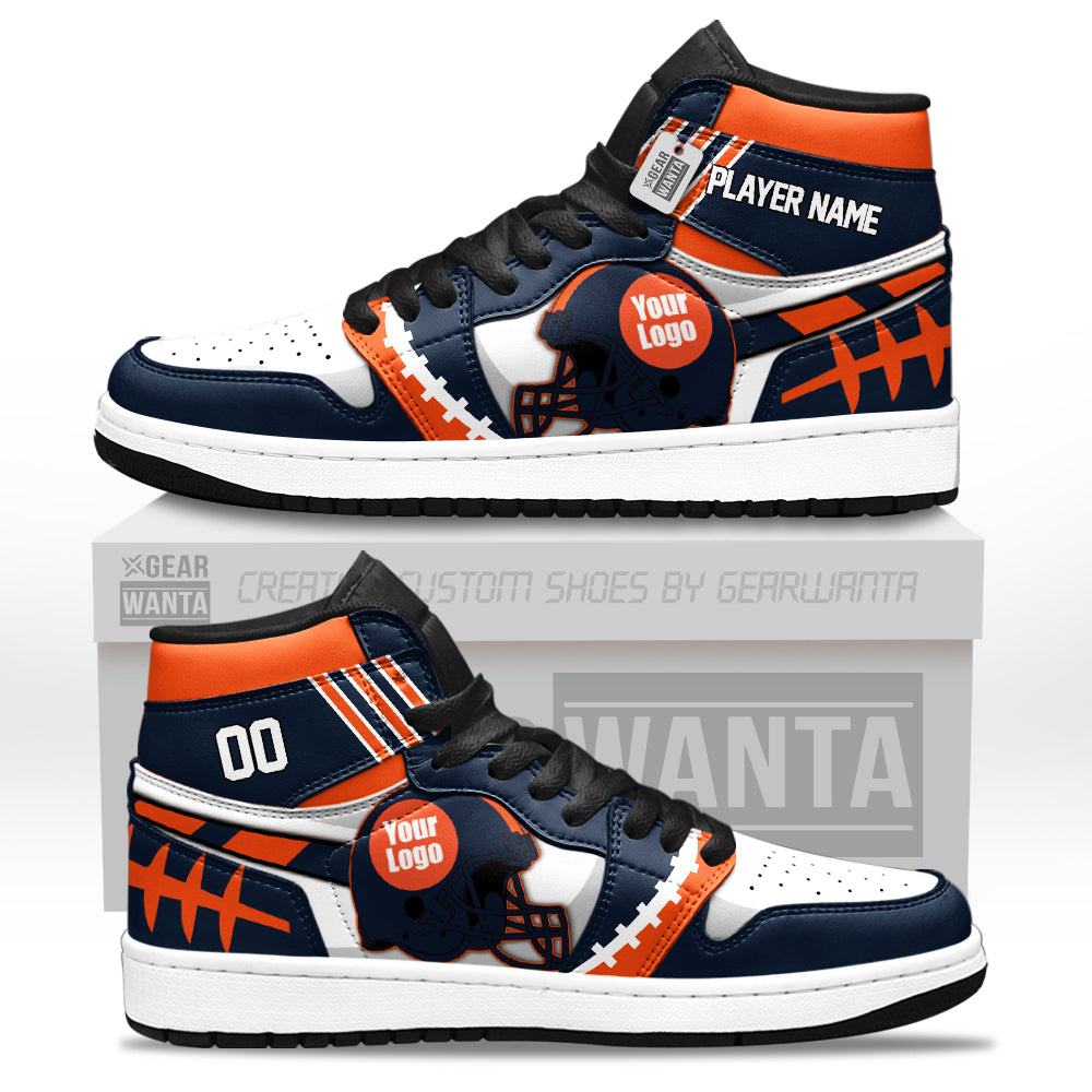 Chicago Football Sneakers Personalized Your Teamcuztomshoes.com