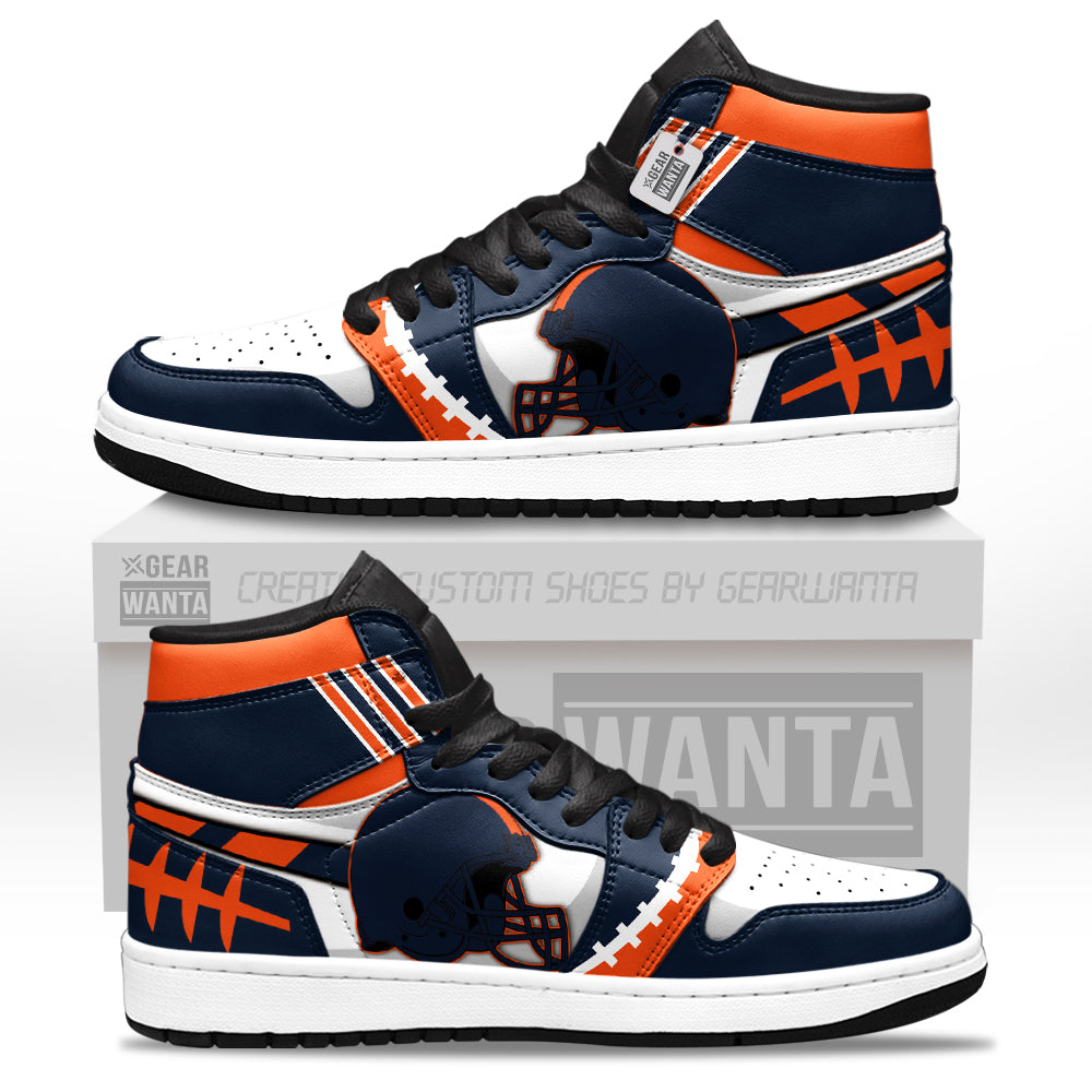 Chicago Football Sneakers Personalized Your Team-Cuztomshoes