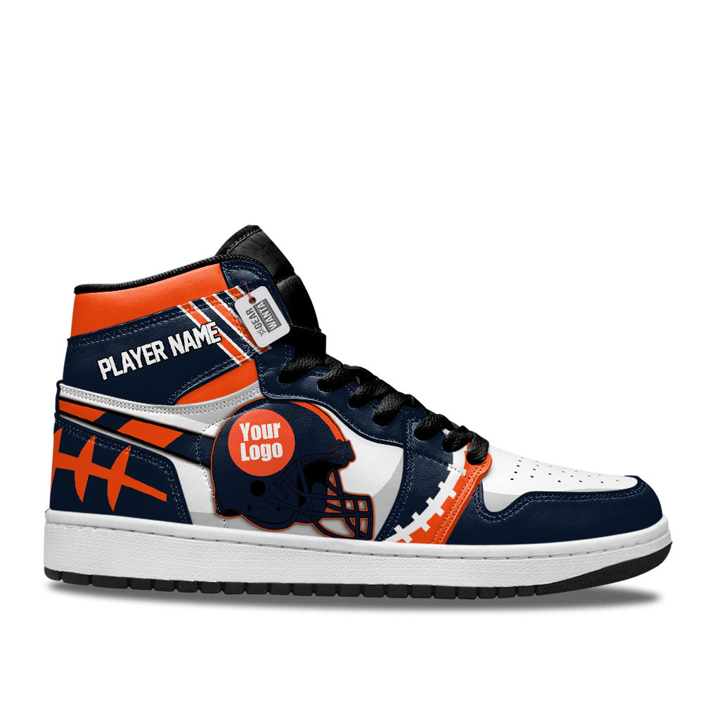 Chicago Football Sneakers Personalized Your Team-Cuztomshoes