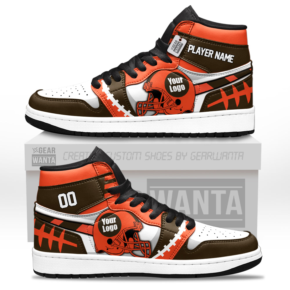 Cleveland Football Sneakers Personalized Your Teamcuztomshoes.com