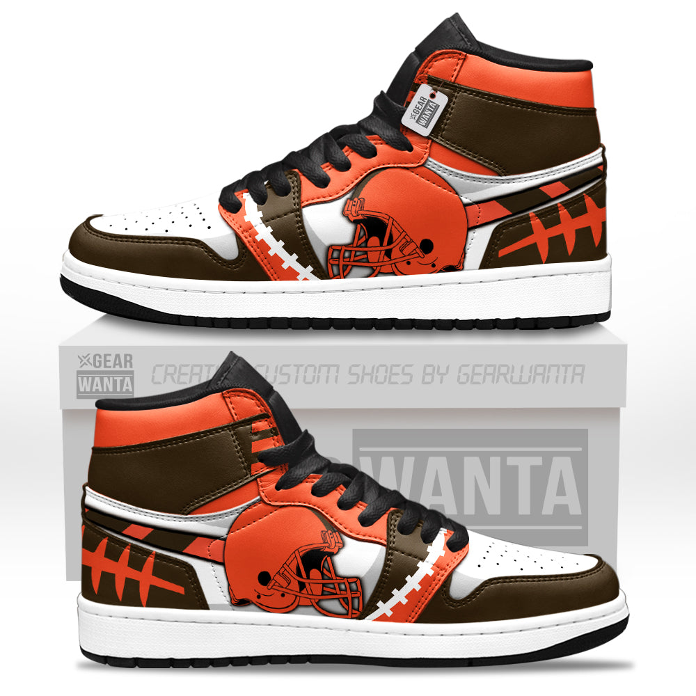 Cleveland Football Sneakers Personalized Your Team-Cuztomshoes