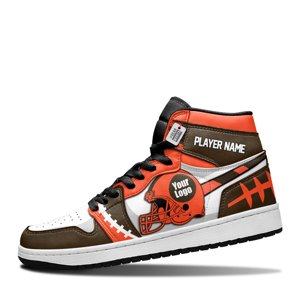 Cleveland Football Sneakers Personalized Your Teamcuztomshoes.com
