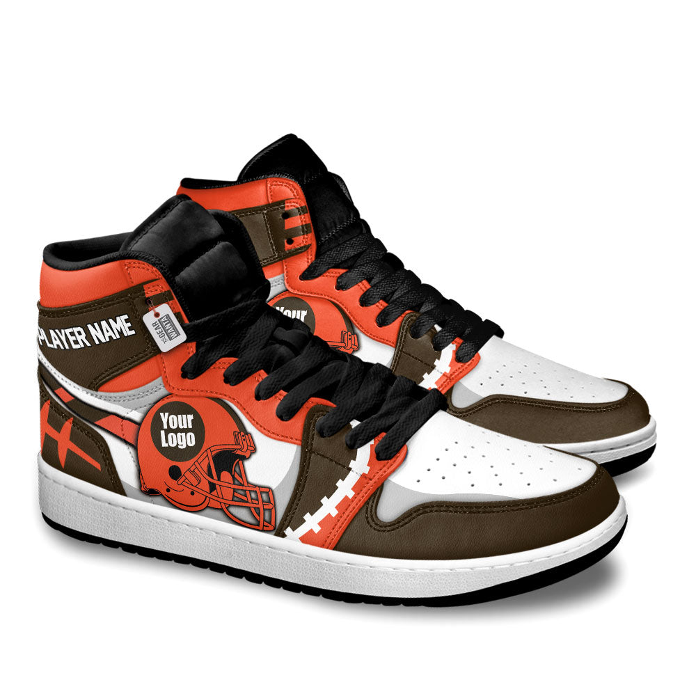 Cleveland Football Sneakers Personalized Your Teamcuztomshoes.com