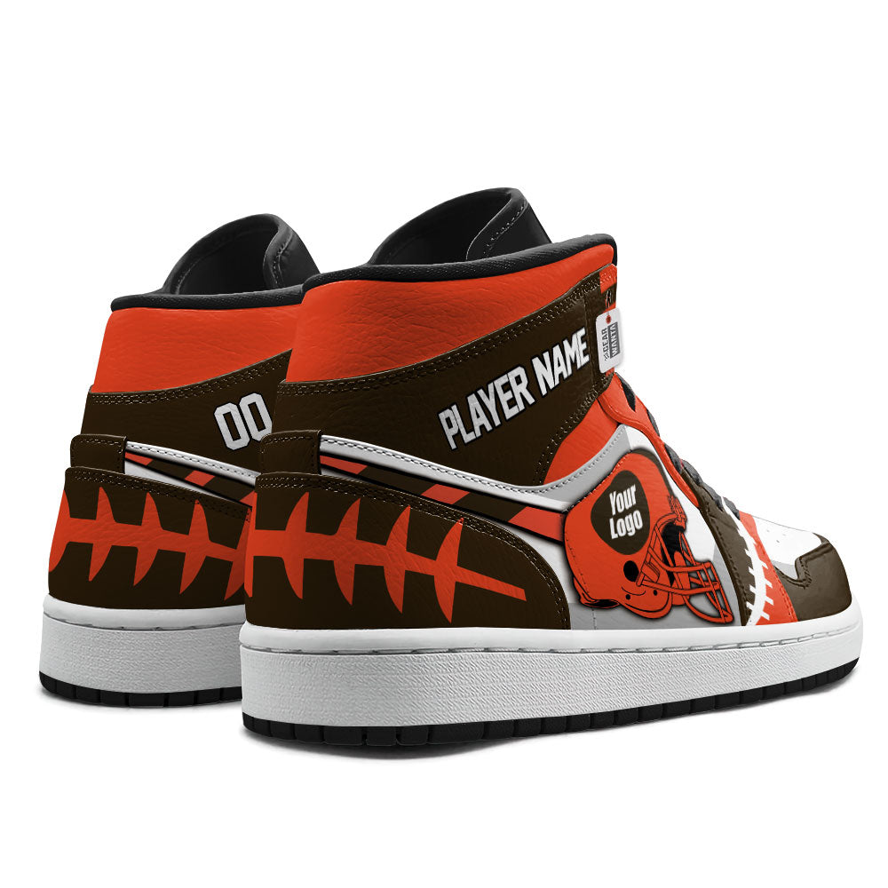 Cleveland Football Sneakers Personalized Your Teamcuztomshoes.com