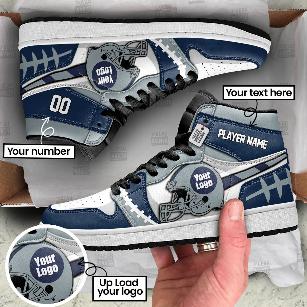Dallas Football Sneakers Personalized Your Team-Cuztomshoes